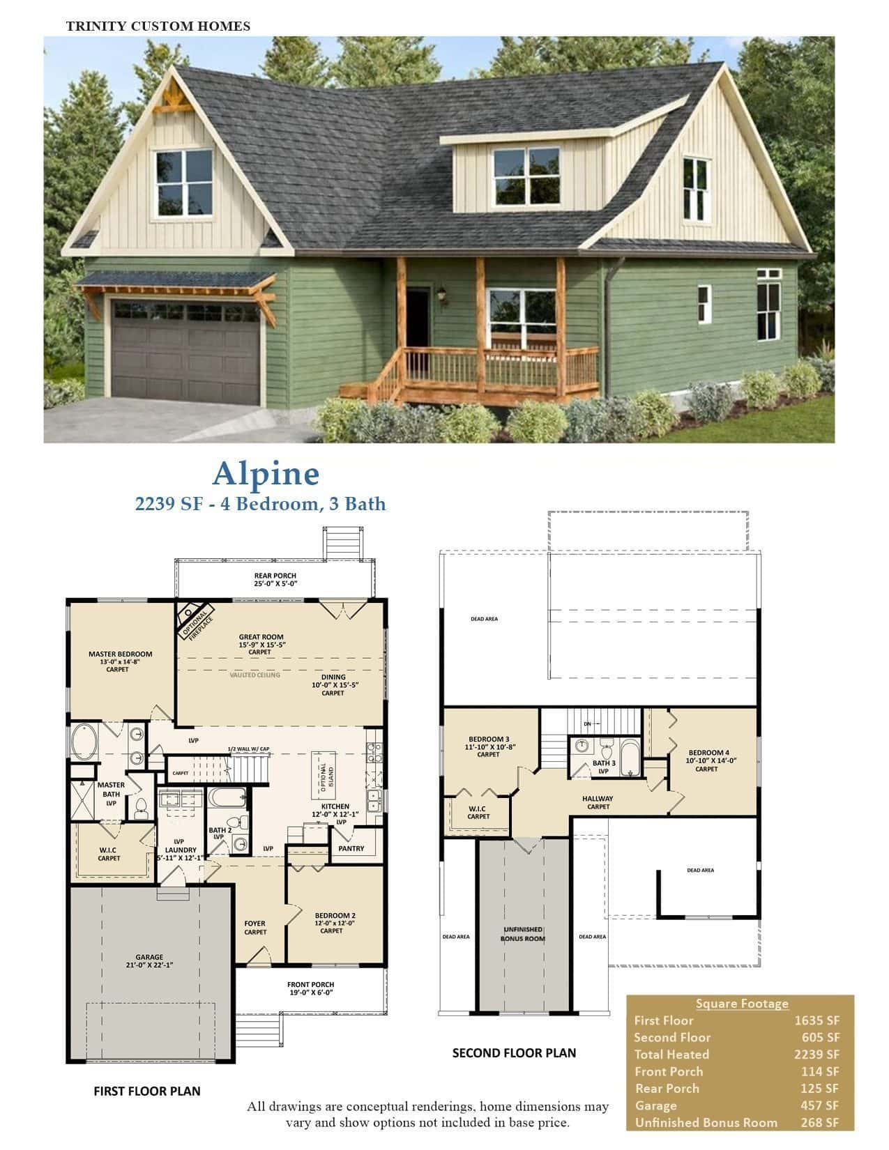 Elegant Alpine custom home featuring a contemporary exterior with a mix of siding and wood accents, large windows, and a welcoming front porch.