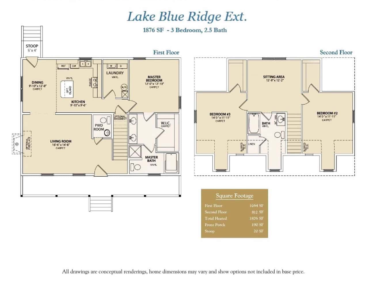 two story custom home floor plan