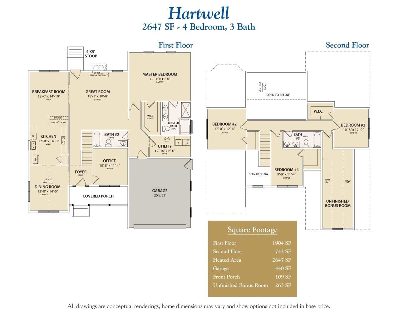 hartwell custom home floor plan