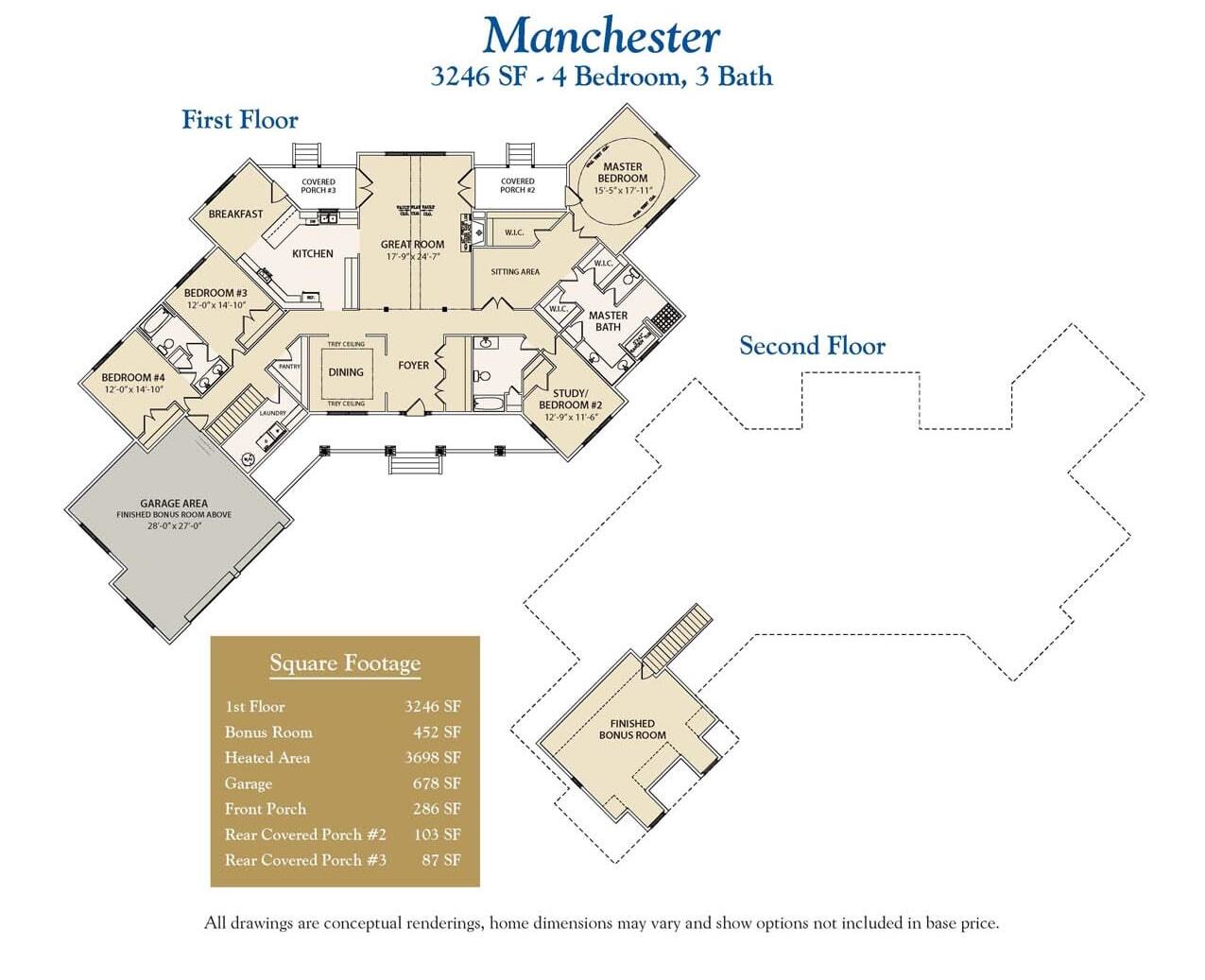 manchester custom home floor plan