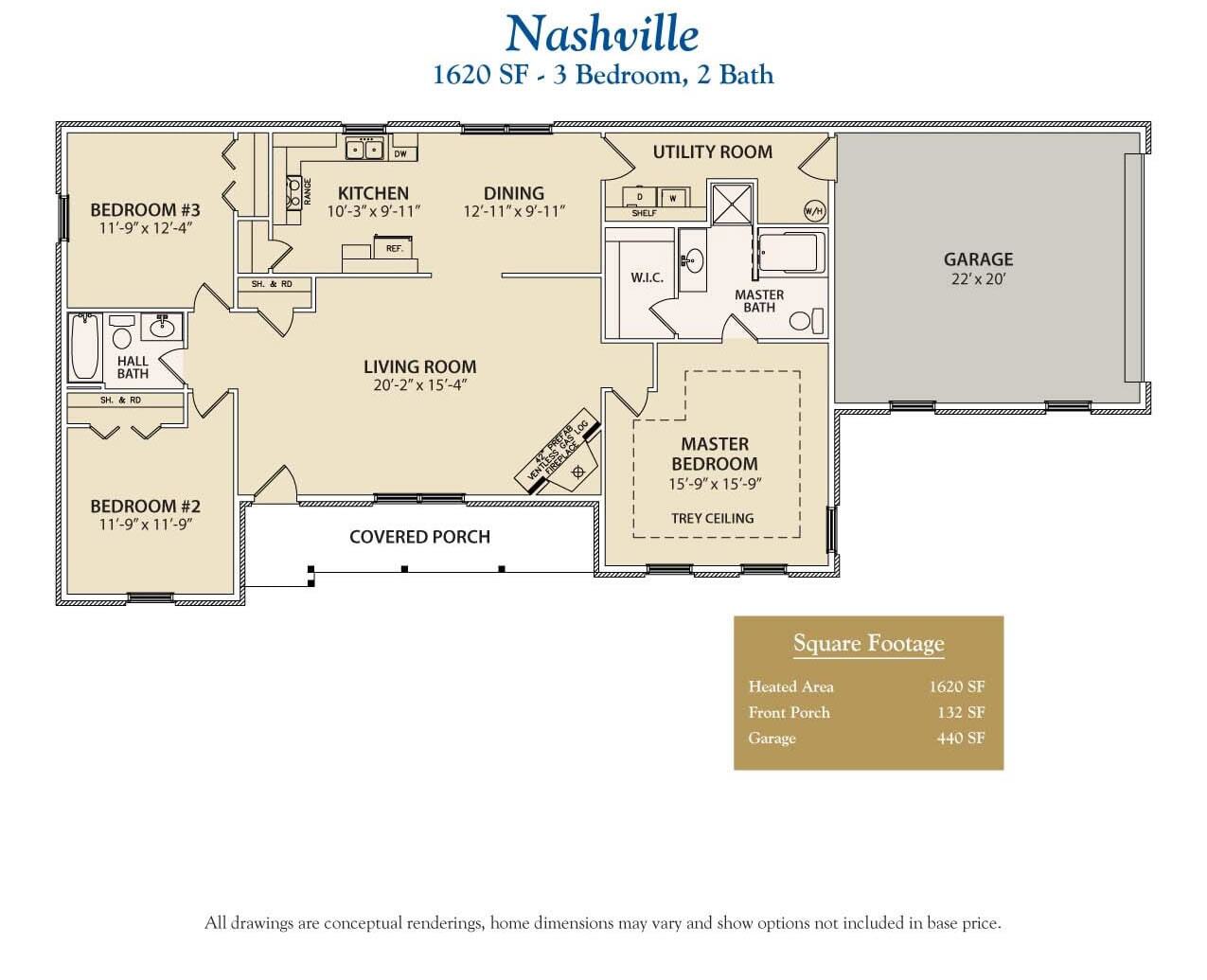 Nashville custom home floor plan