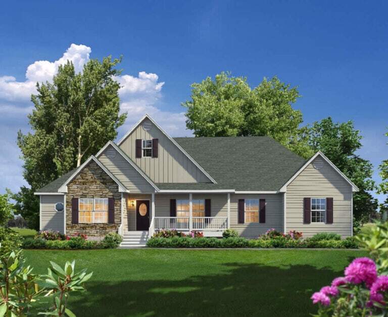 Dawson Creek home rendering with front porch