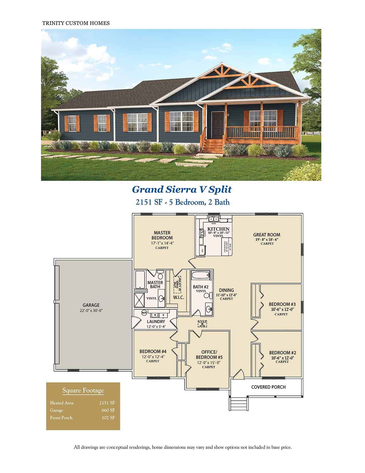 grand sierra v split rendering and floor plan