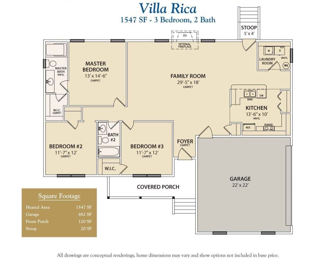 Elegant Villa Rica home with spacious living areas and modern design. Perfect for families seeking comfort and style in a custom-built residence.