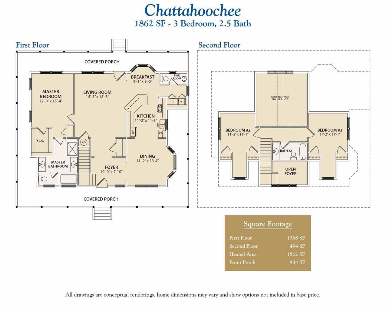 chattahoochee custom home floor plan