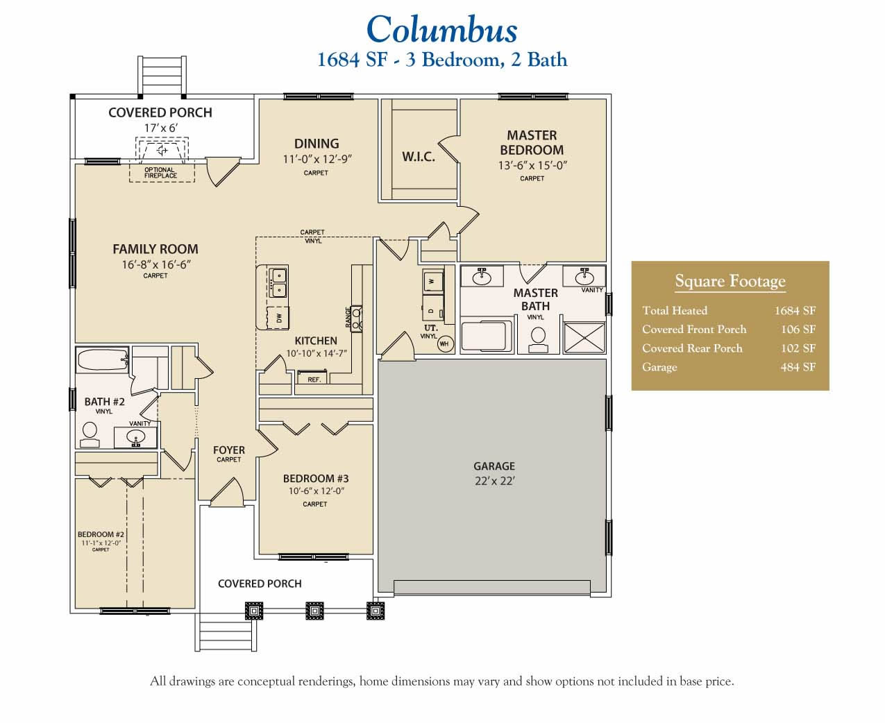 columbus custom home floor plan