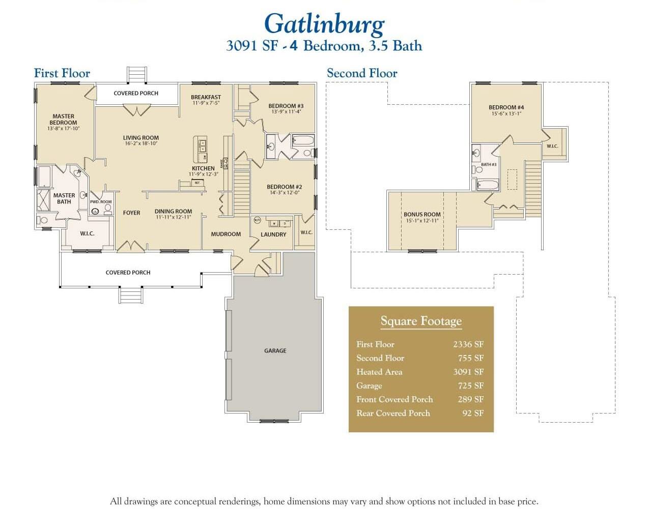 gatlinburg custom home floor plan