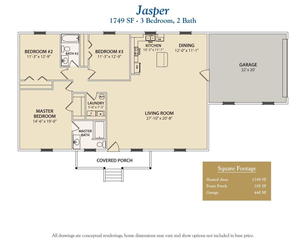 jasper custom home floor plan