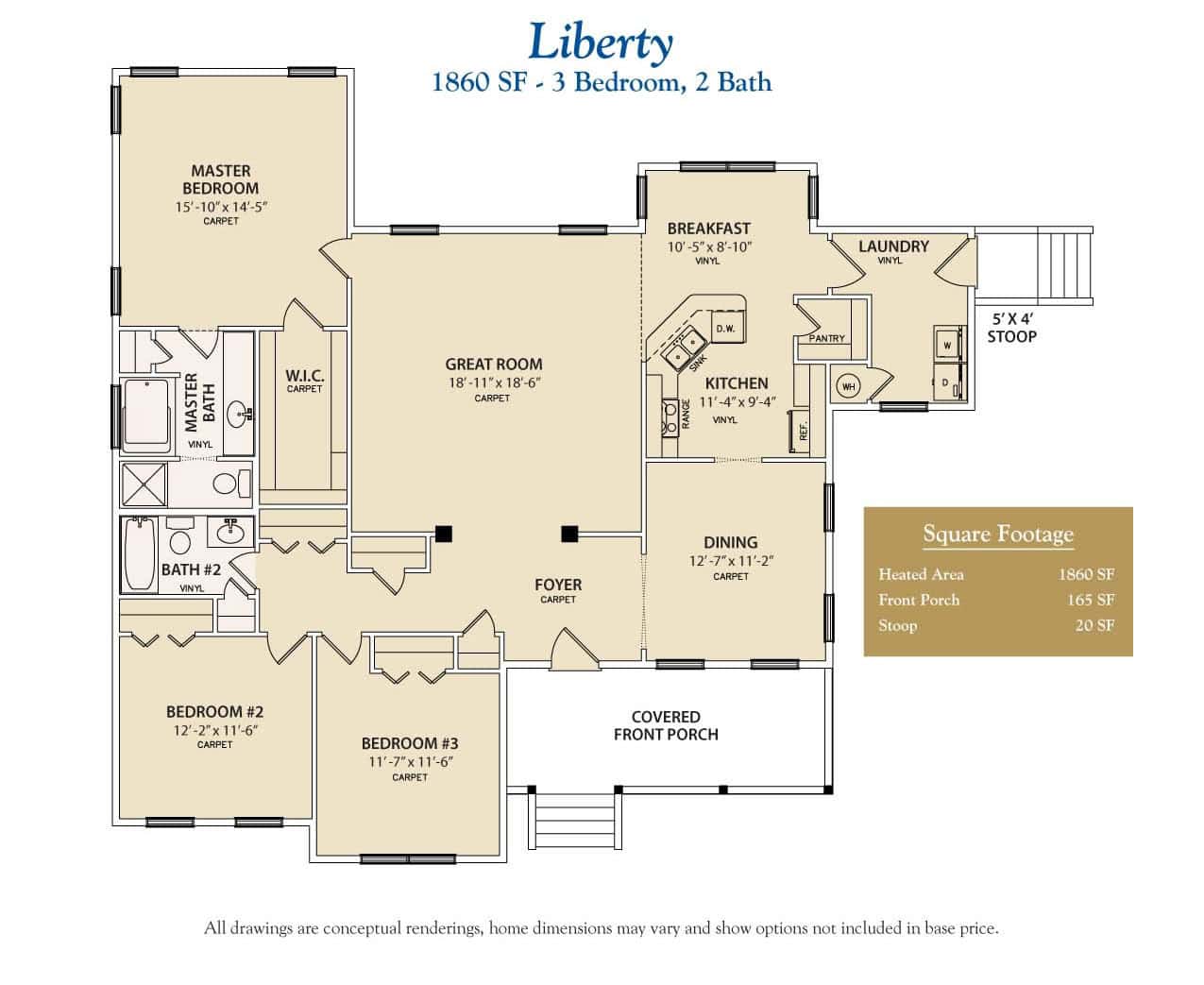 liberty custom home floor plan