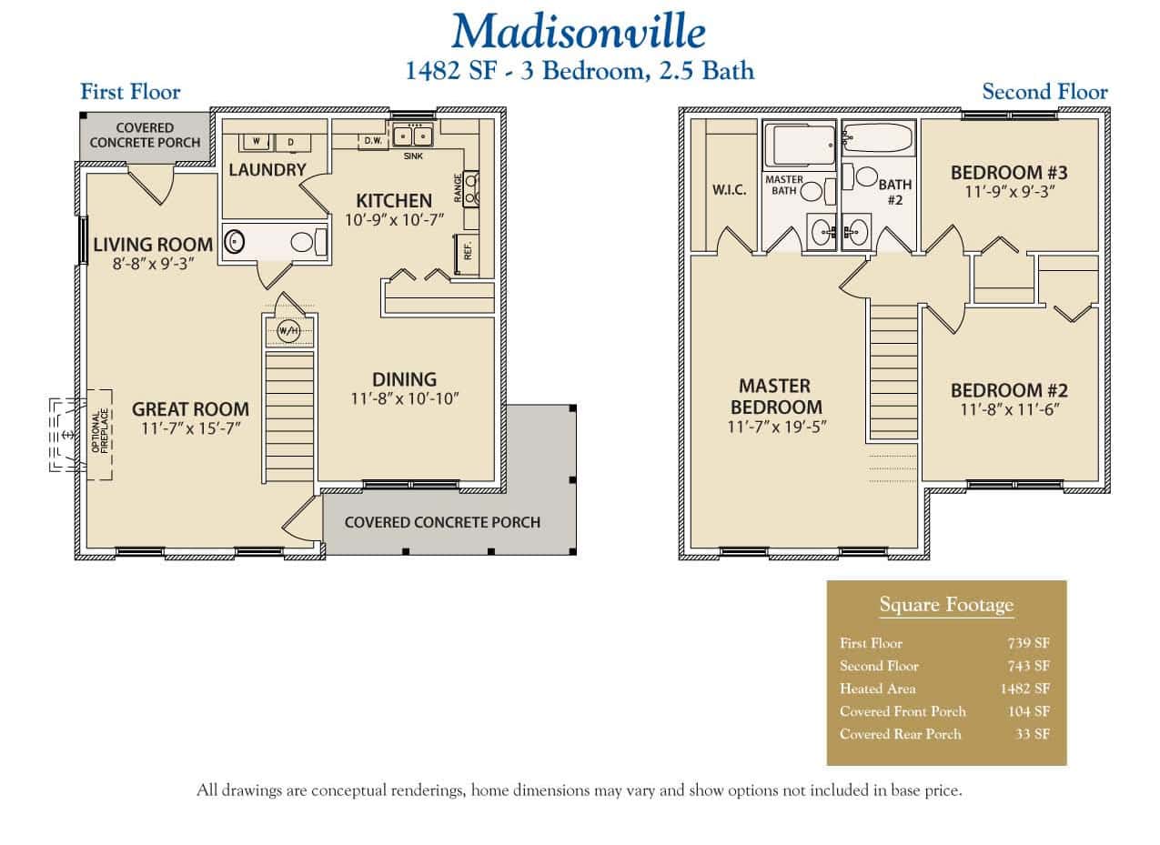 madisonville custom home floor plan