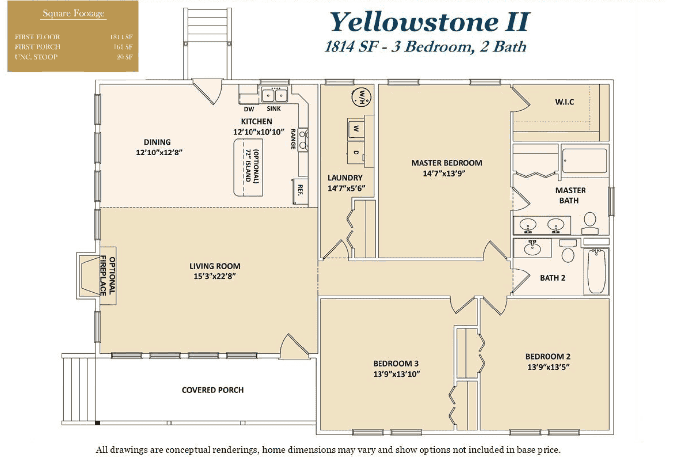 Yellowstone II spacious custom home floor plan
