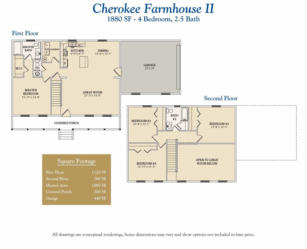 cherokee farmhouse II floor plan