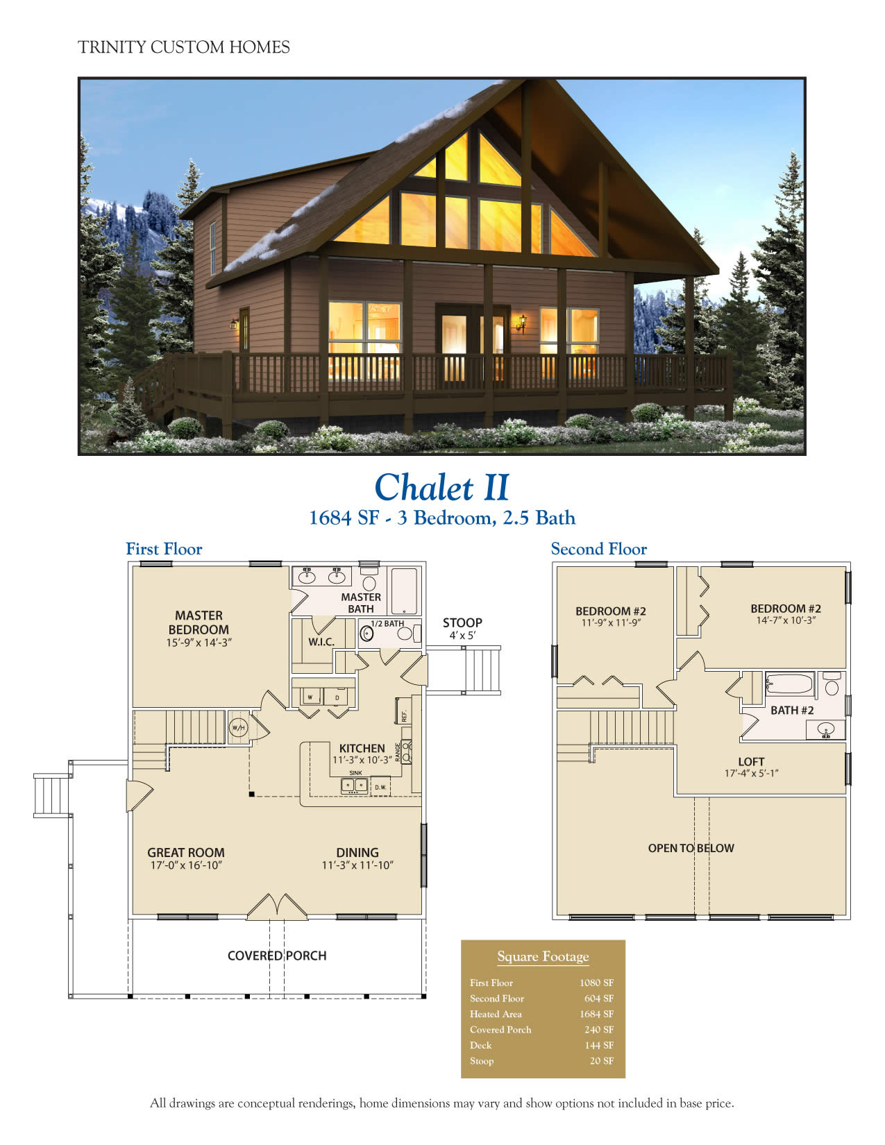 chatlet II rendering and floor plan