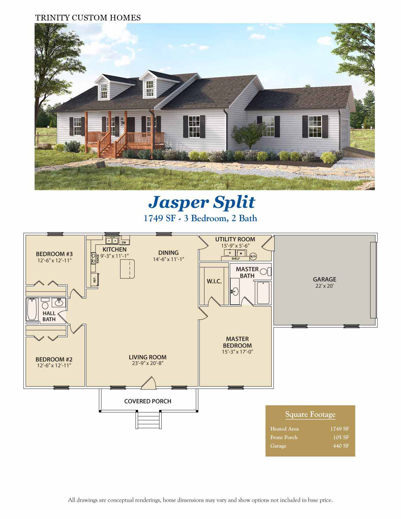 jasper split home with floor plans