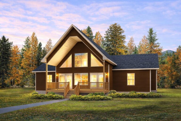 Beautiful Oakridge III custom home with modern design and large windows, nestled in a scenic natural setting. Perfect for luxury living and outdoor enjoyment.